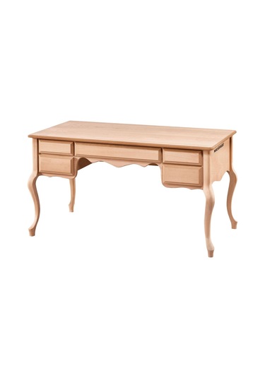 Masifart Gabin 5 Çekmeceli 140 Cm Lükens Çalışma Masası Cilasız Ahşap