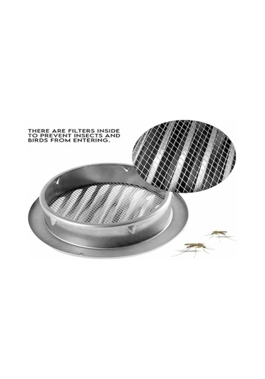 Lemestar 200mm Paslanmaz Çelik Düz Rüzgar Tüyü - Kalın Kenarli Mutfak/banyo Duvarı Yağmur Geçirmez Havalandırma Sızıntı Çıkışı