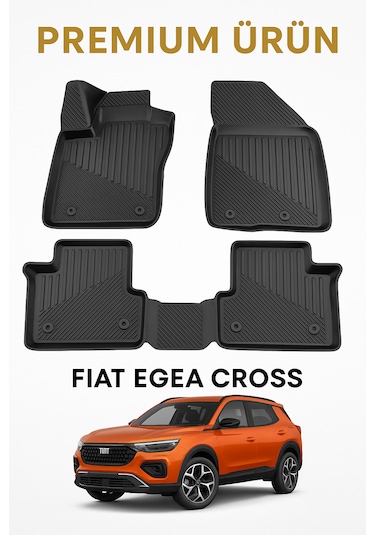Fiat Egea Cross Uyumlu 3d Oto Paspas Premium
