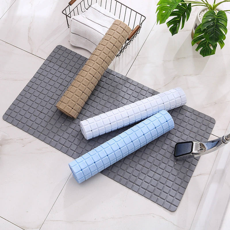 Xindoker Banyo Hamam Tuvaleti Kullanıma Uygun, Dürtüleme Özelliği, Kaymazsız, Temizliği Kolay, Dayanıklı Materyalden Yapılmış 40x70 Cm Beyaz Kare Desenli Yürüme Ped Diğer