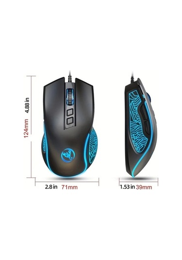 Besthome1 Hxsj Yeni Beyaz Usb Kablolu Fare Renkli Arka Işık 3600dpi 7 Dugmeli Fotoelektrik Oyun Ofis Diğer