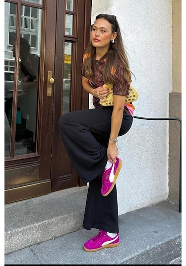 Madmext Siyah Bol Paça Kadın Eşofman Altı Mg2279 Siyah