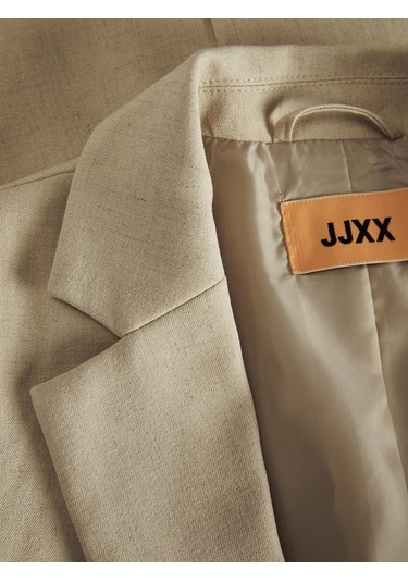Jack & Jones Kadın Tek Dügmeli Keten Karışımlı Ceket - Ellis - 12268835 Feather Gray