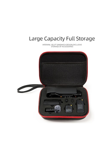 Sones Djı Osmo Pocket 3 Saklama Çantası Cep Kamera El Çantası Siyah Kabuk Siyah İç