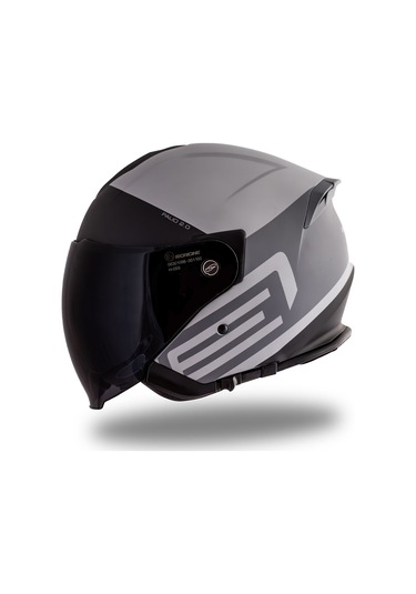 Palio 2.0 Scout Mat Titanyum-siyah Güneş Vizörlü Açık Kask C1 Siyah