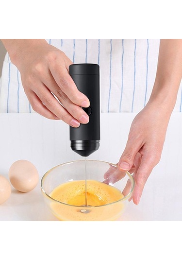 Soulader Elektrikli Süt Köpürtücü Kremalı Köpük Yapma Makinesi Profesyonel Paslanmaz Çelik French Press El Blenderı İçin Ev Ofis Kullanımı Siyah