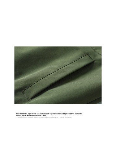 Erkek Beyzbol Yaka Uçuş Ceketi Günlük Dış Giyim Beyaz