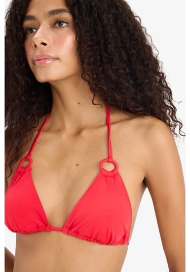 Defacto Regular Fit Üçgen Bikini Üstü-fall İn Love E0137ax25smrd197 Kırmızı