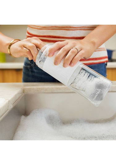 Munchkin Bristle Bebek Biberonu Temizleme Fırçası Beyaz - Gri