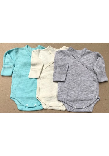 Özdemirlitekstil Bebelino Çıtçıtlı Badi Kruvaze (3'Lü Paket) (456557325) Çok Renkli