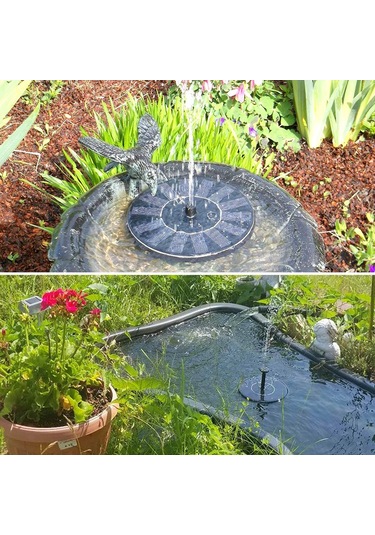 Youmex Güneş Enerjili Süngerli Fonten Pompa, 4 Farklı Sprey Aniyetli, 180l/h Akış Hızı, 40-60cm Yükseklik, Bahçe Havuz Su Dekorasyonu