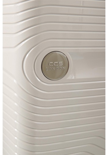 Ççs 5239 Polipropilen Büyük Boy Valiz Beyaz-bej Beyaz - Bej