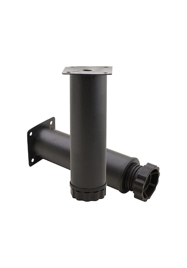 4 Adet Mobilya Ayağı Metal 15 Cm Ayarlı 42 Mm Mat Siyah Ayak