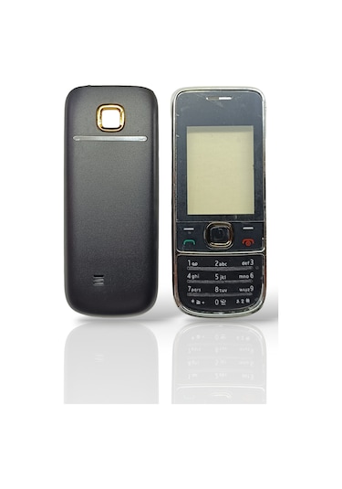 Nokia 2700 Kapak Nokia 2700 Uyumlu Siyah Ön Kapak Arka Kapak Tuş