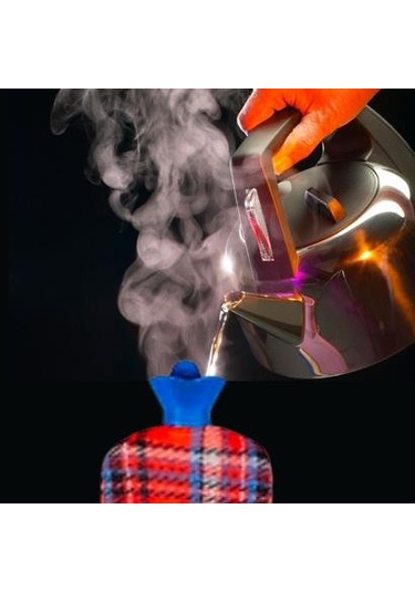 Petinka Kareli Polar Kılıflı Sıcak Su Torbası 2 L