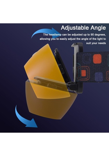 Padalink Hafif Ağırlıklı, Su Geçirmez, Usb Şarjlı, Çok Modlu Baş Feneri Kamp, Balıkçılık Ve Açık Hava İçin Pratik Işık Çözümü Sarı