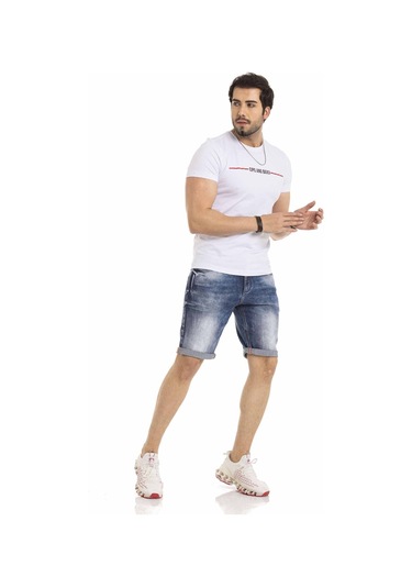 Cipo & Baxx Ck266 Basic Mavi Kot Şort Mavi