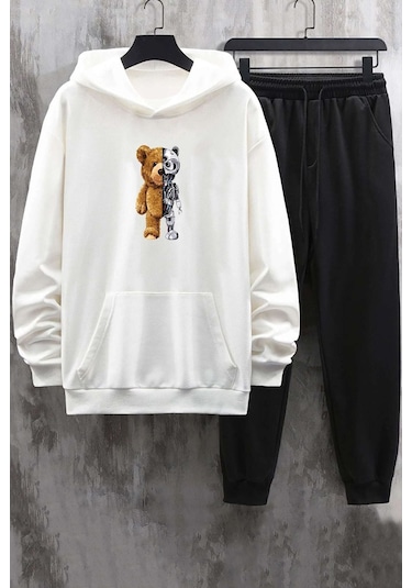 Kadın Bear Eşofman Takımı Beyaz