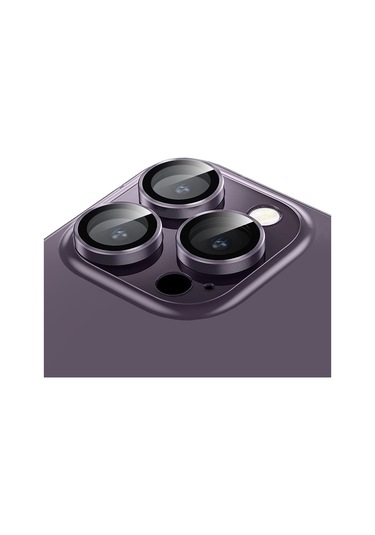 Buff Iphone Uyumlu 15 Pro Max / 15 Pro Uyumlu Kamera Metal Lens Koruyucu Mor