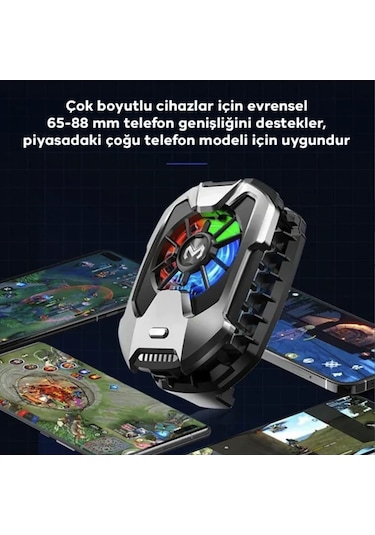 Seramik Soğutmalı Telefon Soğutucu Fan Gaming Oyuncu Yayıncı Youtuber İçin Memo Fan