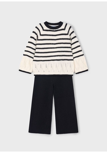 Mayoral Kız Çocuk Triko Pantolon Takım 4582 Siyah