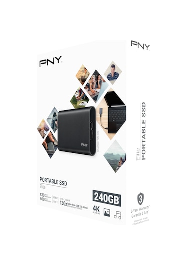 PNY Elite PSD1CS1050-240-FFS 240 GB USB 3.1 Taşınabilir SSD
