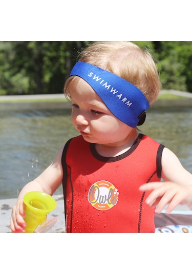 Owli Swimwarm Kulak Koruyucu Bebek Mavi Mavi