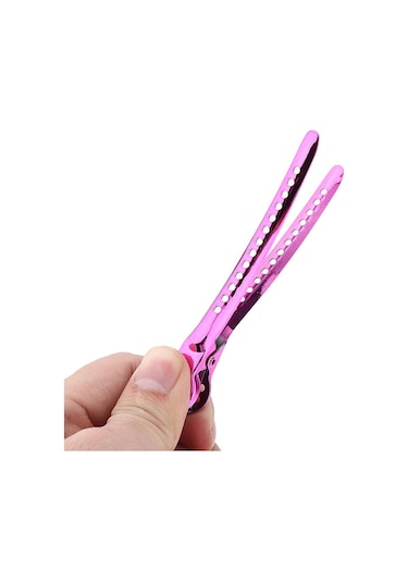 Suntek 12 Adet Paslanmaz Ördek Kesit Klipleri Berber Saç Kesimi Pembe