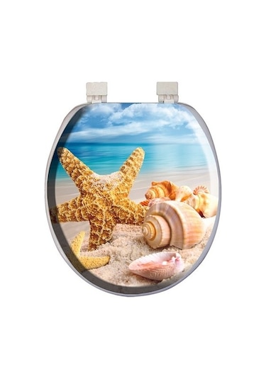 Lüks Yumuşak Süngerli Desenli Pufidik Klozet Kapağı Ekstra Kalın Süngerli