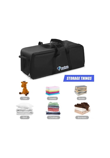 Novahub Seyahatlerinizde Yardımcı Olacak Dayanıklı Ve Büyük Boyutlu Oxford Kumaş Çanta Siyah, Pratik Tasarım Siyah