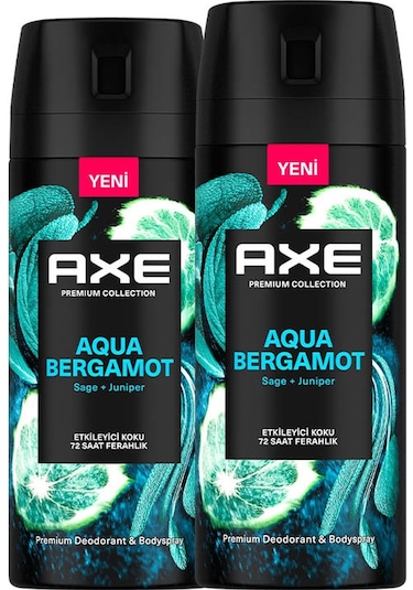 Axe Aqua Bergamot Erkek Sprey Deodorant 2 x 150 ML