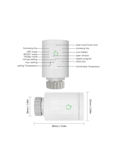 Tuya Zıgbee3.0 Akıllı Radyatör Aktüatör Programlanabilir E12611