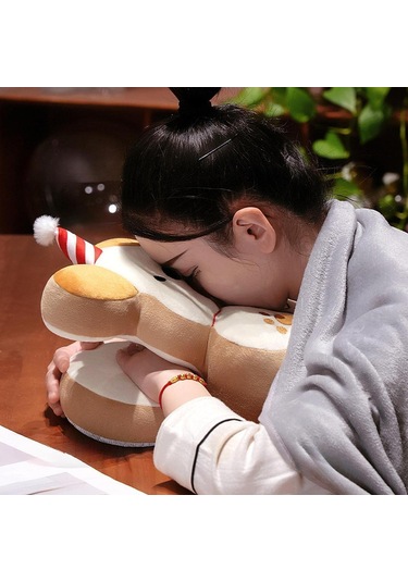 Homyl Ofis Masası Yastık Seyahat Yatak Odası Kanepe Için Çok Sarıkulakbattaniyeli