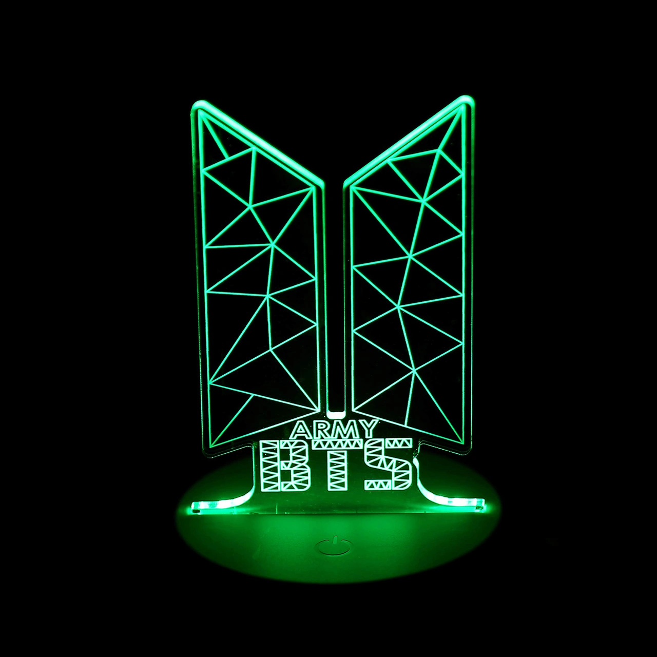 Yuntech01 Army Hediyesi 16 Renkli Led Masa Lambası - Usb Ve Uzaktan Kumandalı Akrilik Gece Lambası Odanız İçin Beyaz