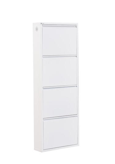 Arpelia Metal Ayakkabılık 4 Lü Beyaz