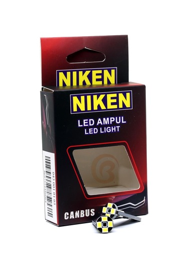 Niken 12V T10 Büyük Dipsiz Ampul 8 Led'Li 2’Li Set - Beyaz Işık