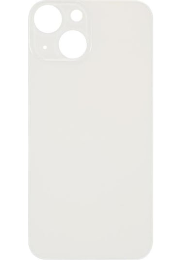 Apple Uyumlu iPhone 13 Mini Logolu Arka Pil Batarya Kapağı, Lens Hariç. Beyaz