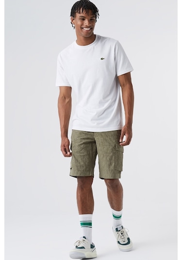 Lacoste Men's Patterned Bermuda Cargo Shorts With Pockets Khaki Erkek Desenli Bermuda Kargo Cepli Şort Haki Lacoste Men's Patterned Bermuda Cargo Shorts With Pockets Khaki Erkek Desenli Bermuda Kargo Cepli Şort Haki