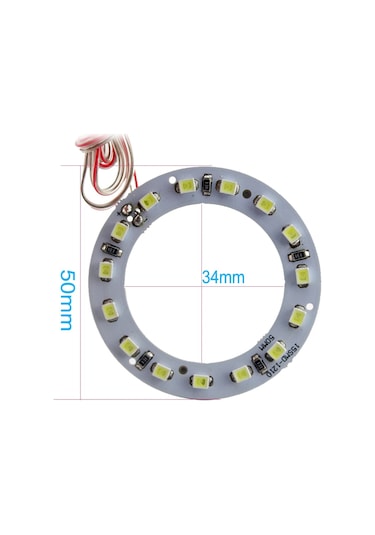 Beyaz 50mm-araba Melek Gözler 40mm 2 Adet 1 Çift Melek Gözü 1210 12 Smd Araba 40mm Led Far 3528 Işık Halkası