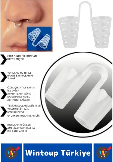 Özel Üretim Horlama Azaltıcı Rahat Nefes Alıp Verme Uyku Horlama Önleyici Burun Delik Aparatı 4 Adet