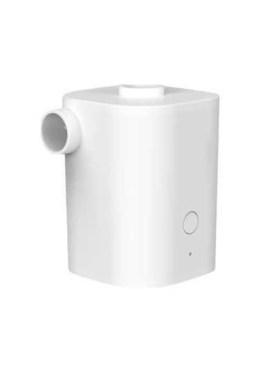 Beyaz 1 Takım 5 Nozullu Deflatör Pompası Çok Yönlü Kullanım Hafif Dayanıklı Çadır Kamp İçin Şişme Elektrikli Hava Beyaz