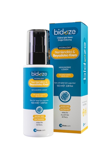 Bidoze Hydralight Nemlendirici & Beyazlatıcı Krem 100 Ml