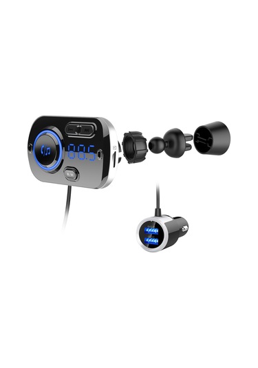 Springsun Araç Fm Transmitter Bc49: Bluetooth 5.0, Ses Kontrol, Q-c3.0 Hızlı Şarj, Stroboskop Işık, 12-24v Uyumlu