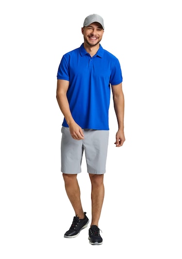 Slam Slam Tech Pique Polo Erkek Mavi Tişört W11 Mavi