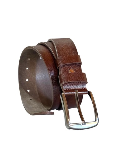 4 Cm. Spor Hakiki Deri Düz Model Erkek Kemer Kahverengi Kahverengi