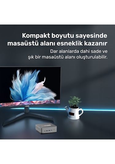 Raxius MP AD16-İ5-XE-134P010 i5-1340P 32 GB 1 TB+512 GB SSD Free Dos Mini Pc