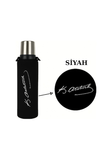 Klasik 1.4 Lt. İle Uyumlu Omuz Askılı Termos Kılıfı Siyah