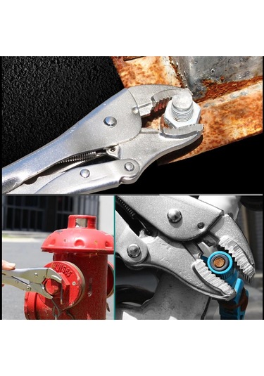 1 Adet 5 /7 /10 İnç Kilitli Pense Yuvarlak Burun Kaynak Aracı Düz Çene Kilit La111407