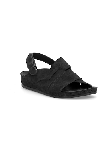 Elit Mysss264-038 Erkek Düz Sandalet Siyah