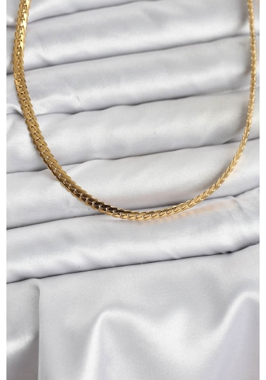 316l Çelik Gold Renk Zincir Kadın Kolye Eb-bko10631 Çok Renkli